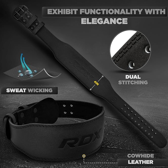 RDX Weight Lifting Belt Gym Fitness 4” 6” 6” Padded 10 Adjustable