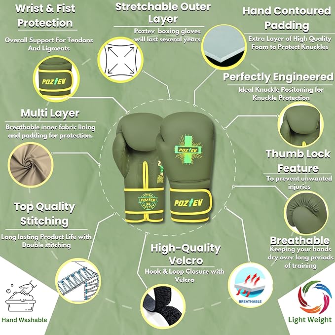 Boxing Gloves for Men & Women Professional Workout Gloves for Sparring, Heavy Bag Training - Muay Thai Focus Mitts Punching Bag Ideal for MMA & Kickboxing Gloves