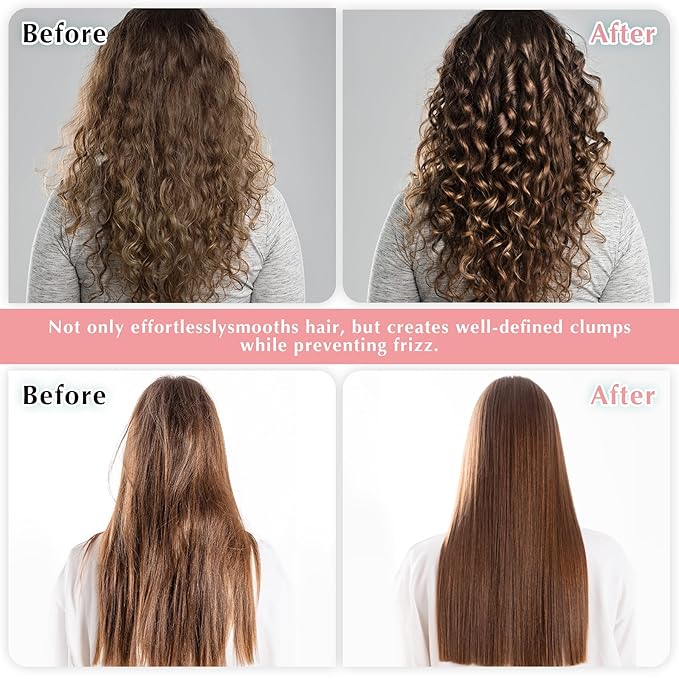 Curl Defining Brush, Vented Curly Hair Brush for Effortlessly Detangling Shaping and Defining Women's Men's Curls on All Wet or Dry Hair Types, Reduces Frizz (Pink)