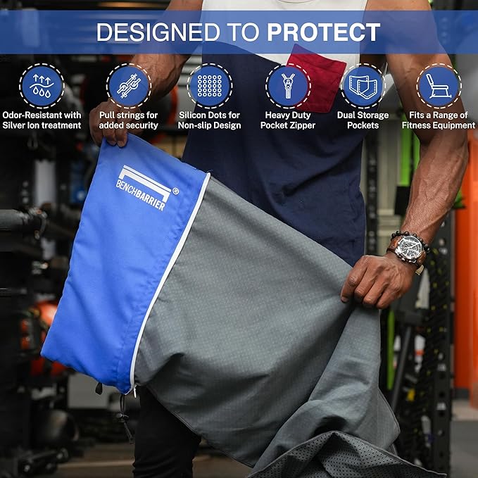 Protective Microfiber Weight Bench Cover 2 Built-In
