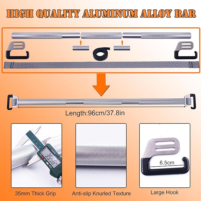 J Bryant Fitness Resistance Band Exercise Bar Large 37.8" Length