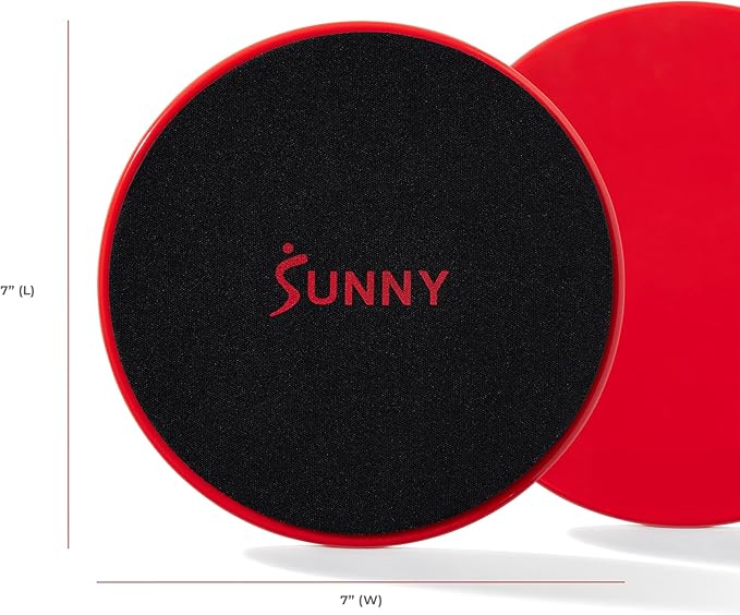 Sunny Health & Fitness Dual Sided Core Exercise Disk for Carpet or Hardwood Floors, Lightweight and Portable, Perfect for Abdominal, Core Workouts, Cardio, and Low Impact