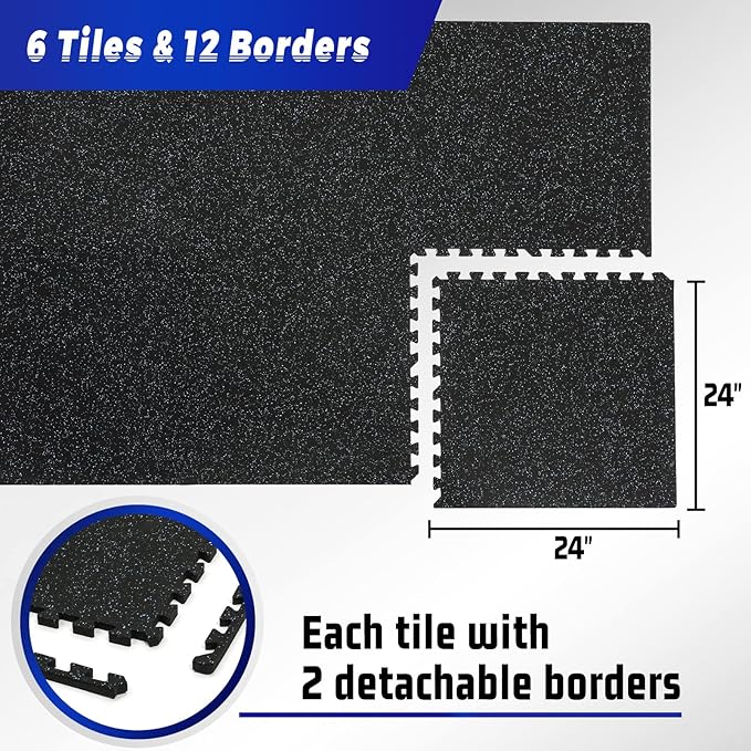 SUPERJARE 0.56'' Thick 6 Pcs 24 Sq Ft