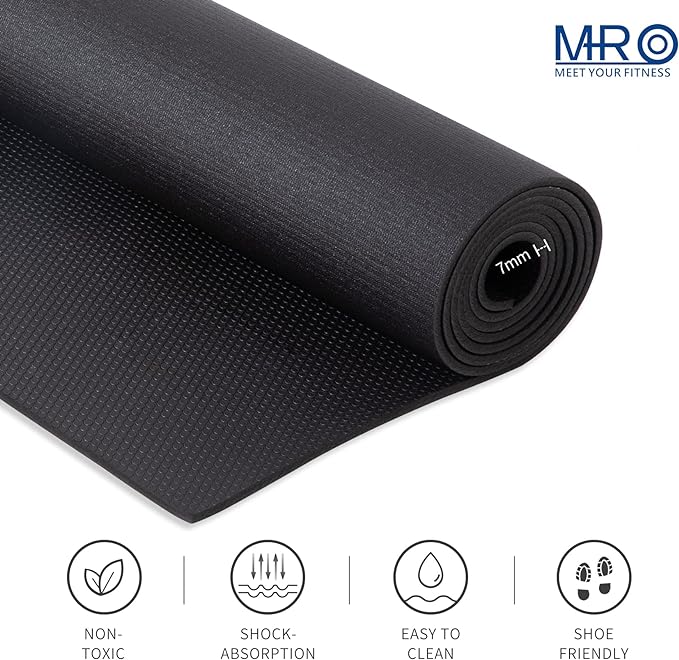 MRO Extra Large Exercise Mat For Home Gym 15'x6'/12'x6'/9'x6'(7mm) Workout