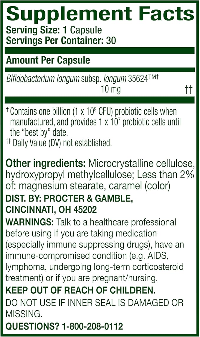 Align Probiotic, Pro Formula, Probiotics for Women and Men, Daily Probiotic Supplement, Helps Relieve Occasional Bloating & Gas*, #1 Doctor Recommended Brand‡, 30 Capsules (Packaging May Vary)