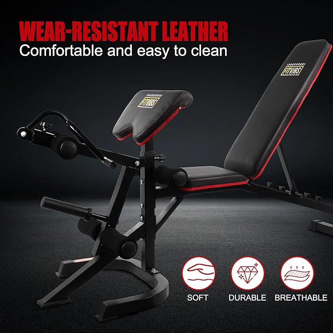 Signature Fitness Multifunctional Workout Station Adjustable Workout Bench 800-Pound Capacity