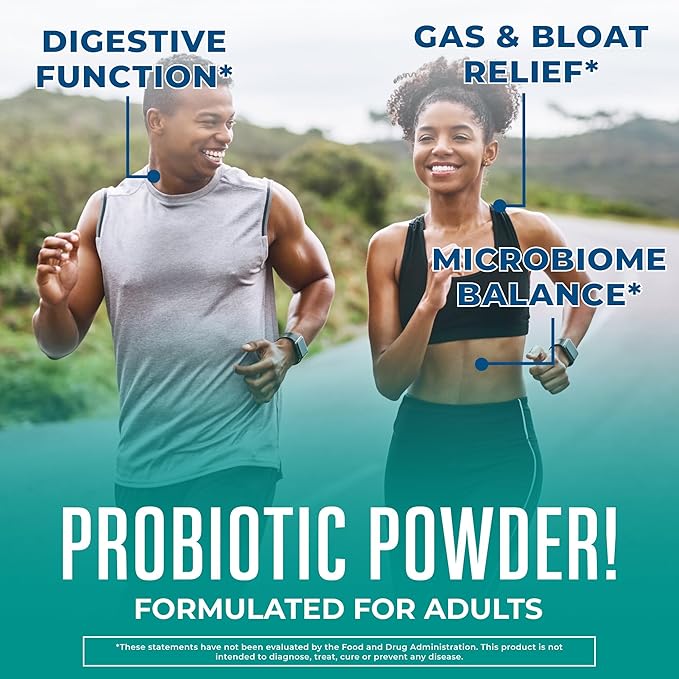 MaryRuth Organics 3-in-1 Gas & Bloat Probiotics | Probiotics for Normal Digestive Function | Probiotics for Women & Men | Prebiotics & Postbiotics | 60 Billion CFU | Shelf Stable | 0.5 oz