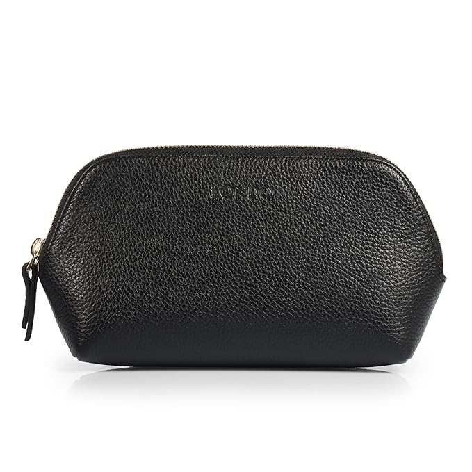 Genuine Leather Makeup Bag – Cosmetic Pouch, Travel Organizer, Toiletry Clutch for Women, Stylish & Durable Storage for Essentials