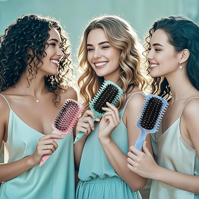 Curl Defining Brush, Volume Curly Hair Brush Products for Effortlessly Detangling Shaping and Styling Women's Men's Curls on All Wet or Dry Hair Types, Reduces Frizz (Marble Purple)