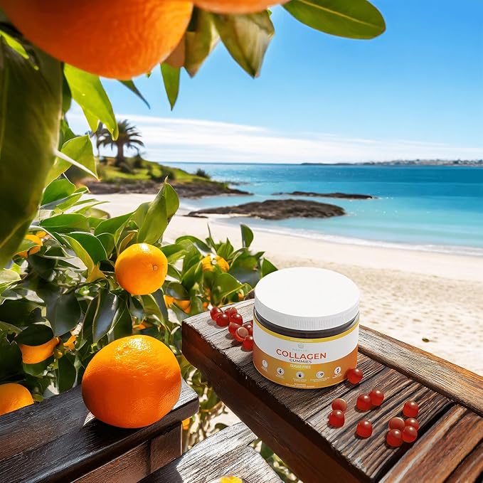 Sugar-Free Marine Collagen Gummies (90 Collagen Chews) Potent 500mg Collagen Gummy for Hair Growth, Healthier Skin & Nails, Pore Reducer & Elasticity Hydrolyzed, Gluten Free, Non-GMO, Orange Flavor