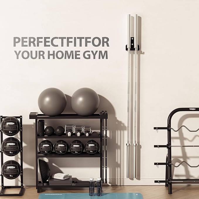 Signature Fitness Wall Mount Vertical Barbell Hanger Olympic