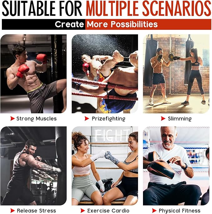 Speed Bar with Stable Base - MMA High Energy Spring - Reflex Bag Free Standing Boxing Bag with Adjustable Height & Durable Stress Relief Ball for Fitness Enthusiasts!(red)