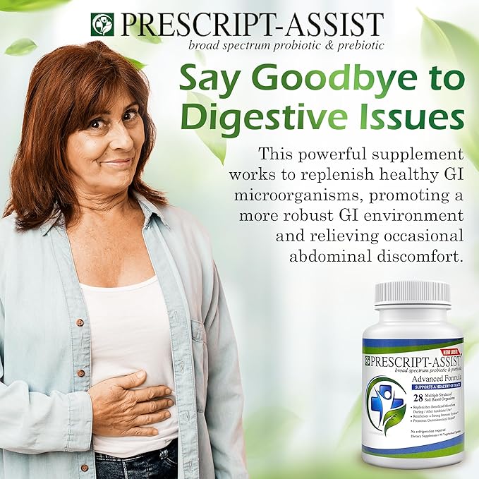 Prebiotics & Probiotics for Digestive & Immune Health with Pea Protein Advanced - Plant-Based 28 Strains Soil Microflora - Vegan, Supports Muscle Recovery & Gut Health, 90 Capsules