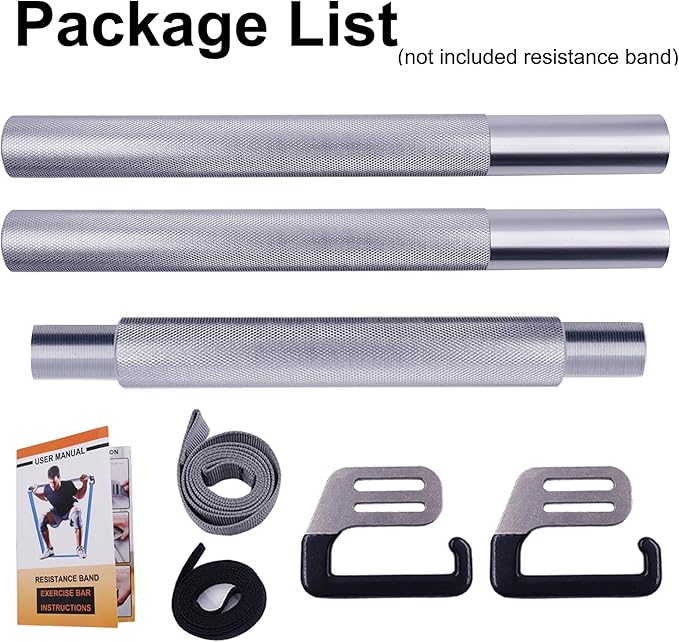 J Bryant Fitness Resistance Band Exercise Bar Large 37.8" Length