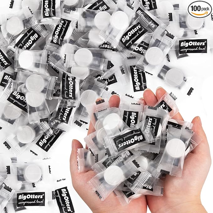 BigOtters 100PCS Compressed Towel