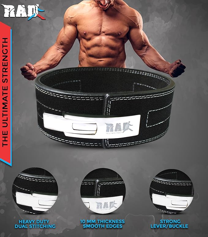 RAD Weight Lifting Belt for Men & Women 4 Inch 10 mm
