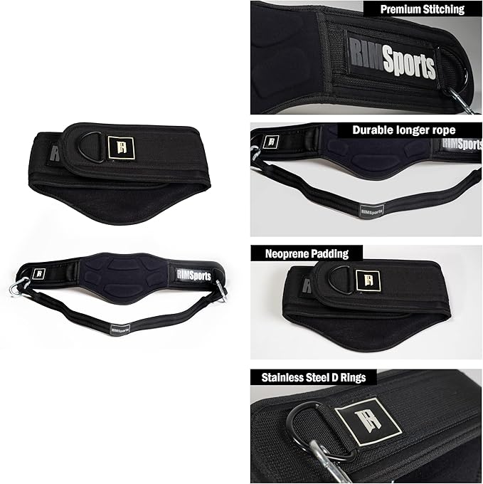 RIMSports Dip Belt For Weight Lifting - Weighted