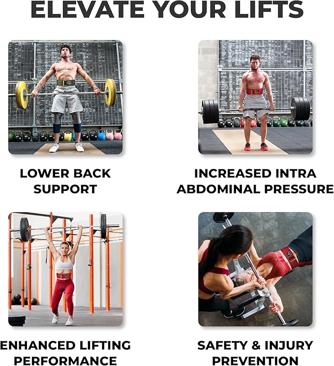 Quick Locking Weight Lifting Belt - Adjustable Lifting 4 inch