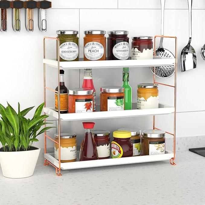 FSyueyun 3-Tier Makeup Shelf Organizer