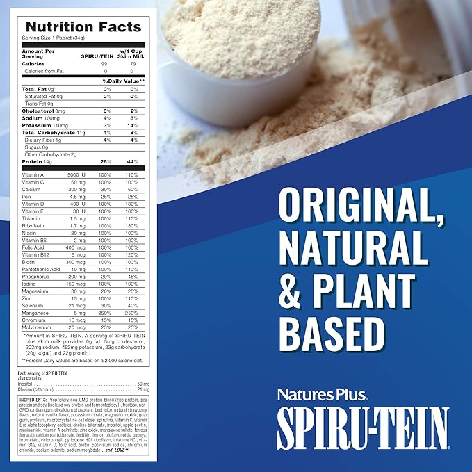 Natures Plus Spirutein Strawberry (8 Packets)