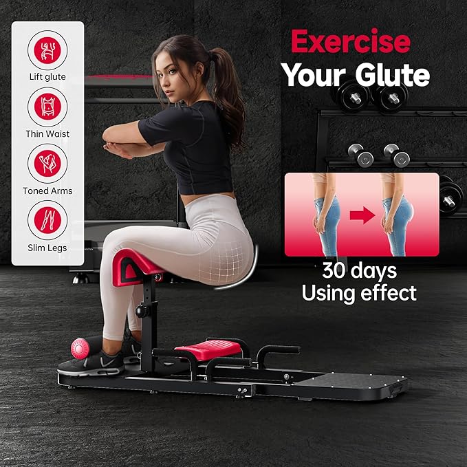 Hip Thrust & Squat Machine for Home β Multi-Function Glute Builder, Leg & Core Strengthening Equipment β Adjustable Sissy Squat, Hip Thrusts, Squat Assist Machine for Home Gym