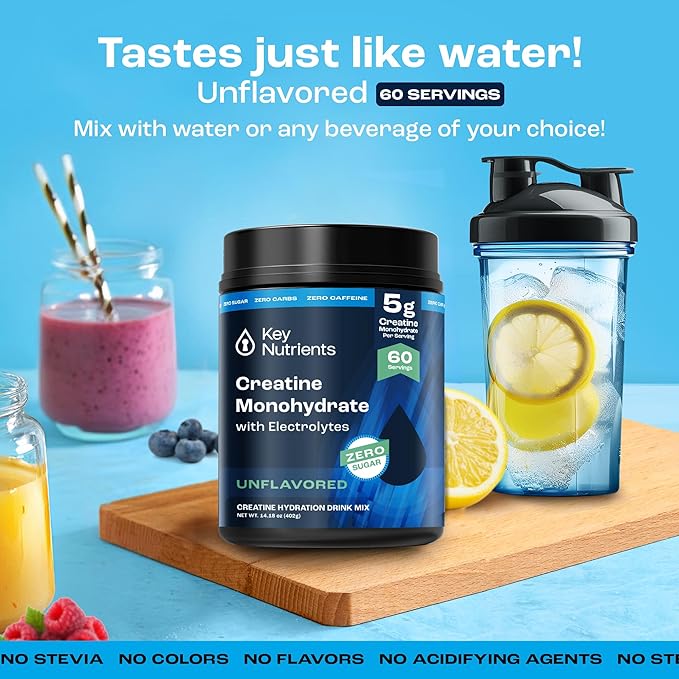 KEY NUTRIENTS Creatine Monohydrate, Creatine Monohydrate Powder, Creatine Powder, Unflavored Monohydrate Creatine, Micronized Creatine Monohydrate Micronized Creatine Sodium Powder Supplement