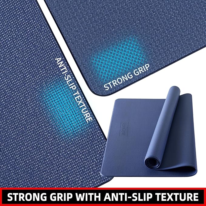 Extra Large Exercise Mat, 10'x6'/9'x6'/8'x6'/7'x5'/6'x4' (8mm/10mm) Thick Workout Mat for Home Gym Flooring, Garage, Shoe-Friendly, High-Density, MMA, HIIT, Weight Lifting, Cardio&Strength