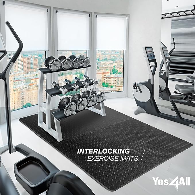 Yes4All 24SQFT-120SQFT Puzzle Exercise Mat for Home Gym
