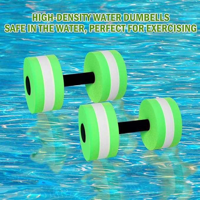 Timoo Aquatic Dumbells Set of 2 Water Dumbells Pool Resistance Water Weight Water Aerobics High-Density EVA-Foam Pool Fitness