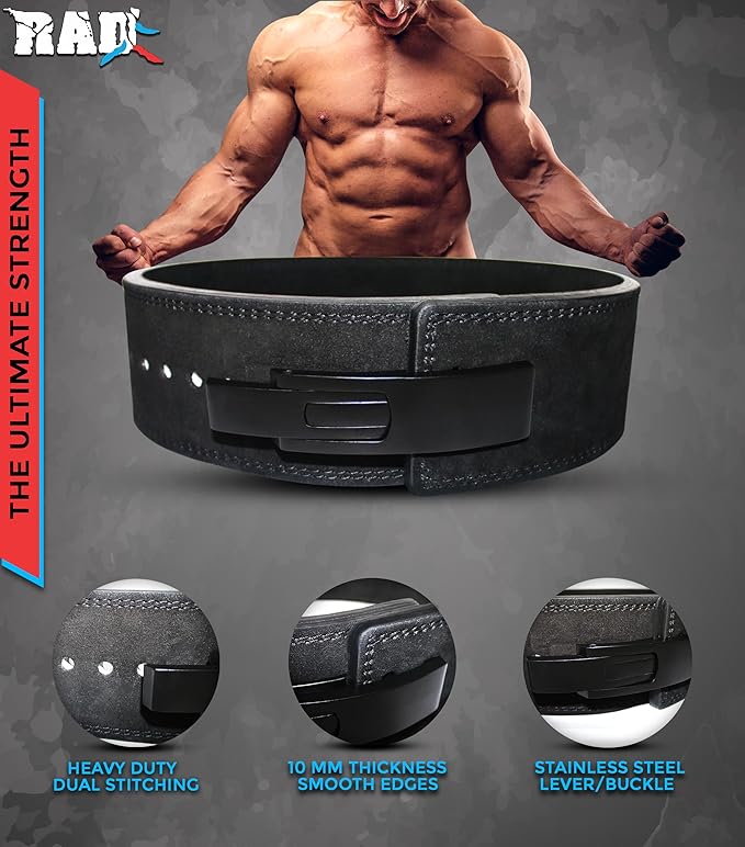 RAD Weight Lifting Belt for Men & Women 4 Inch 10 mm