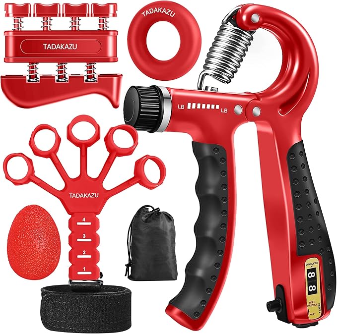 Grip Strength Trainer Kit (5 Pack) Adjustable Resistance