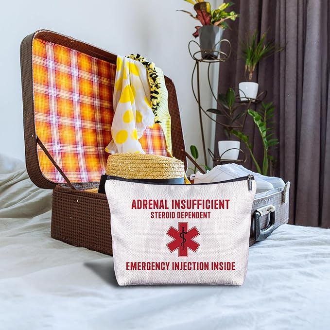 Nurse Doctor Cosmetic Bag - Doctor Nurse Gifts for Women, Nurse Small Medical Bag,Adrenal Insufficiency Makeup Bag, Emergency Makeup Bag, Emergency Injection Bag for Travel (1)