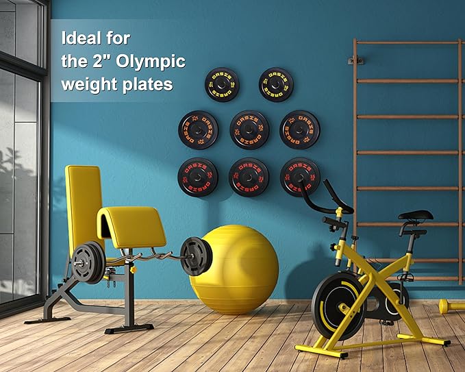 Weight Plate Holder, 8 Pack Weight Plate Rack, Fit for 2 Inch Olympic Plate Storage Home Gym