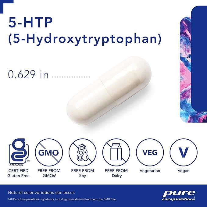 Pure Encapsulations 5-HTP 100 mg - Brain Health, Sleep Regulation & Appetite Support* - 5-Hydroxytryptophan - Gluten Free & Non-GMO - 180 Capsules