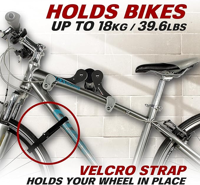 Ibera Wall Mount Hanger, Indoor Bicycle Hook Holder Storage Rack for Home or Garage