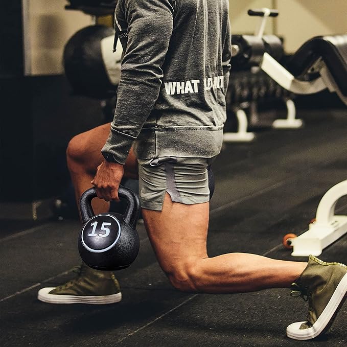 Yaheetech Kettlebell Sets 4 Piece Strength Training KettleBells 5lb, 10lb, 10lb, 15lb, 15lb, 20lb 20lb Kettle