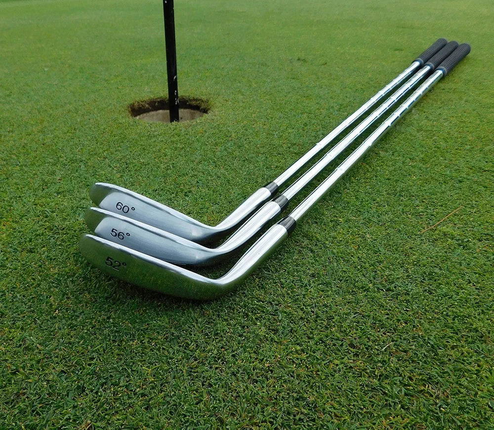 LAZRUS Premium Forged Golf Wedge Set for Men - 52, 56, 60 Degree Wedges + Milled Face for More Spin - Great Golf Gift
