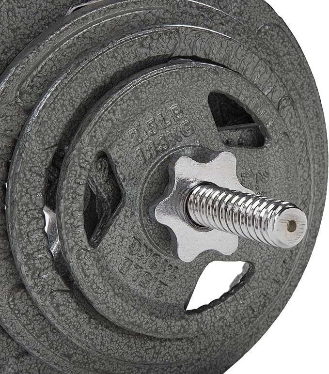 Signature Fitness Standard Threaded Curl Barbell Curl Bar 48 inch