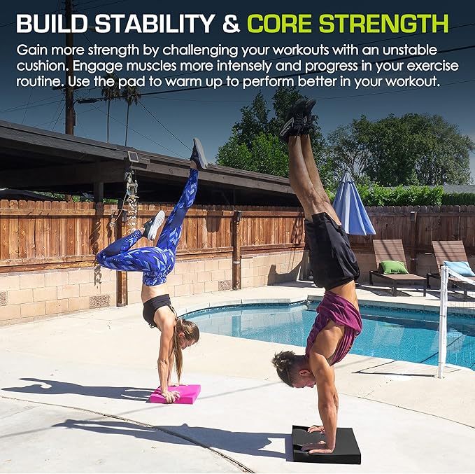 ProsourceFit Exercise Balance Pad – Non-Slip Cushioned Foam 15.5â€x12.75â€