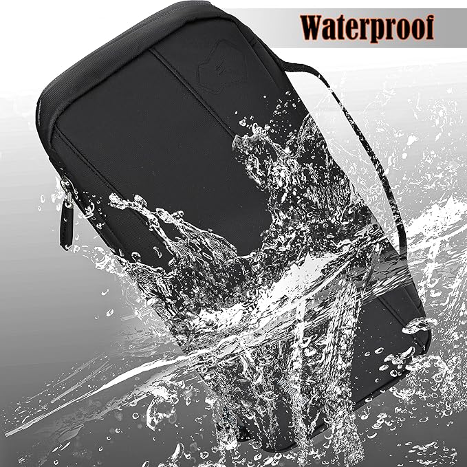 WELKINLAND 6-Pockets Toiletry bag, Shaving bag, Shower bags men, Mens bathroom bag, Hygiene bag men, Mens overnight bag toiletries, Mens toiletry bags traveling, Hanging toiletry bag men, Black