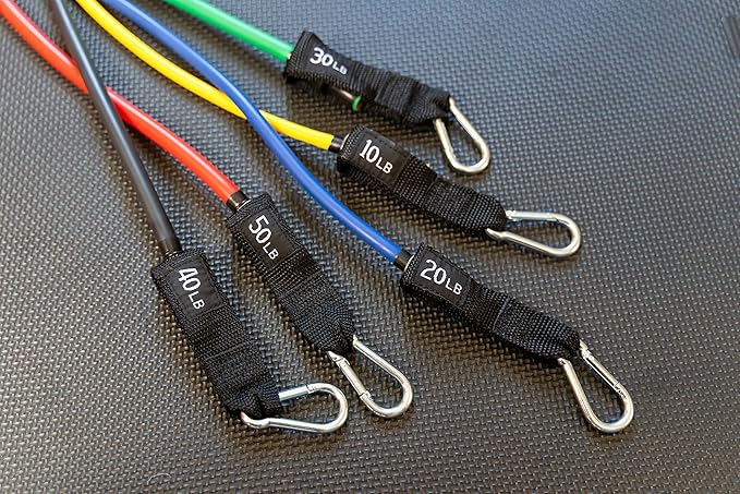 Home Spirit, 12 Minute Toning Gym Resistance Band, 150lbs Strength