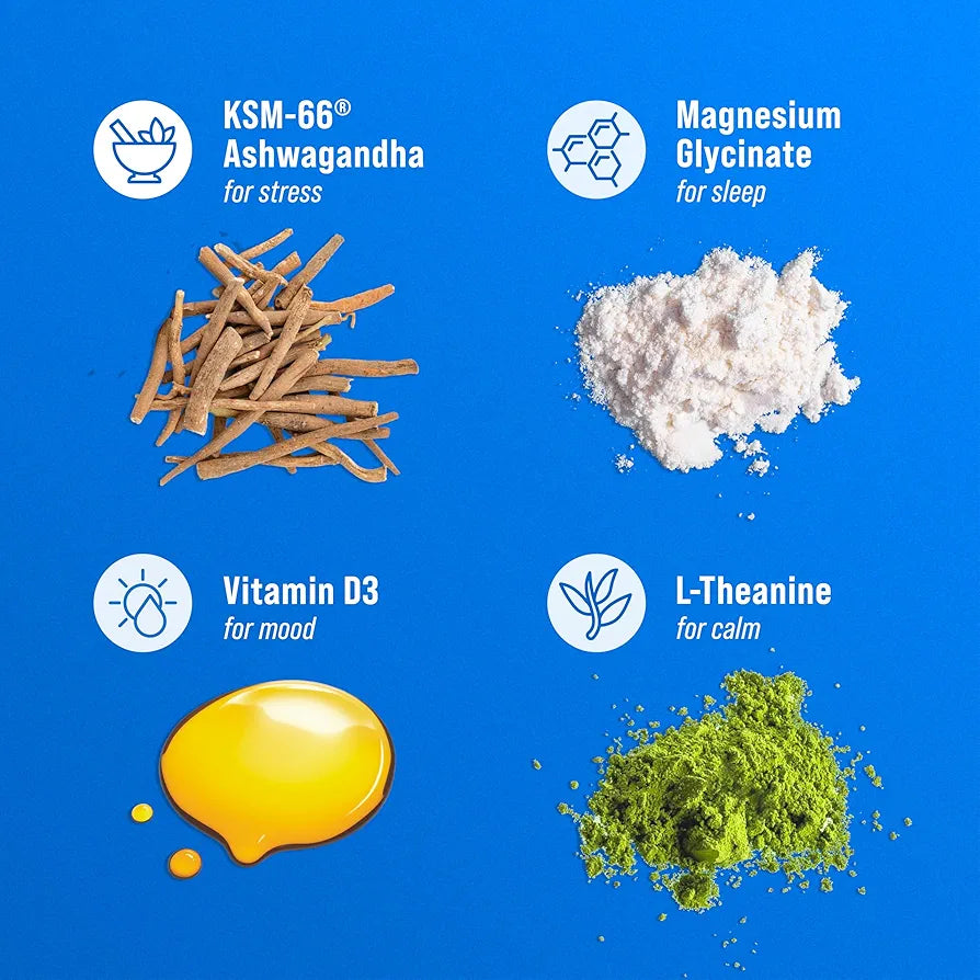 Supercalm Drink Mix - Ashwagandha KSM 66, Magnesium Glycinate & L-Theanine Supplement - Ashwagandha Root Extract - Focus and Relaxation Support (20 Travel Packets) - Orange Creamsicle