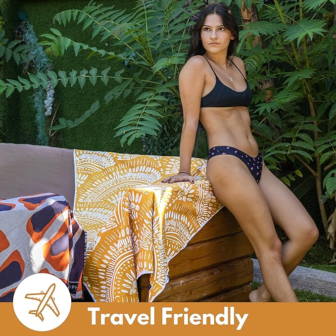 ECCOSOPHY Microfiber Beach Towel - Sand Free Towels 71x35 in