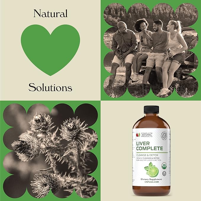 Complete Natural Products Liver Complete 12oz - Organic Liquid Liver Cleanse & Detox Supplement for High Enzymes, Fatty Liver, Liver Support