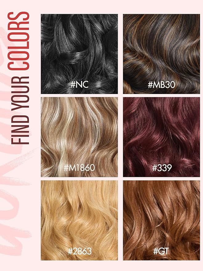 GORGIUS Glueless Wavy Wig with Bangs Burgundy Synthetic Curtain Bang Wig with Realistic Scalp 22 Inch
