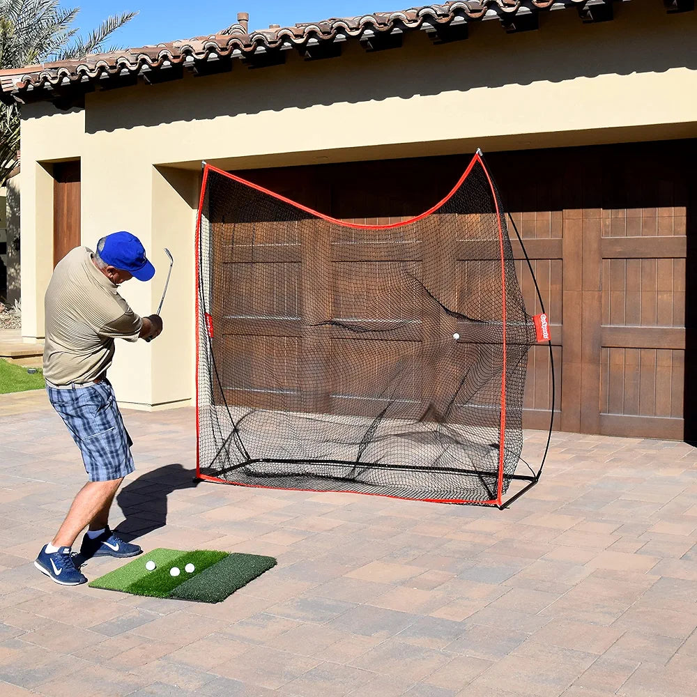 GoSports Golf Practice Hitting Net - Choose Between Huge 10 x 7 ft or 7 x 7 ft Nets - Personal Driving Range for Indoor or Outdoor Use - Designed by Golfers for Golfers