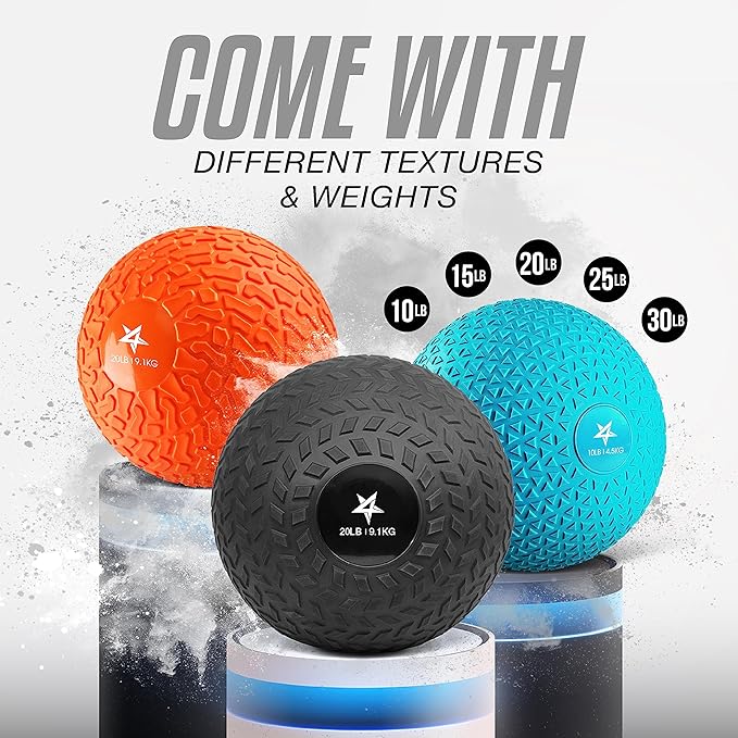 Yes4All Upgraded Fitness Slam Medicine Ball 30lbs for exercise