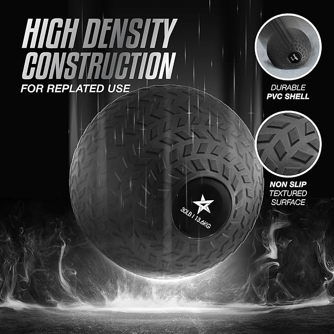 Yes4All Upgraded Fitness Slam Medicine Ball 30lbs for exercise