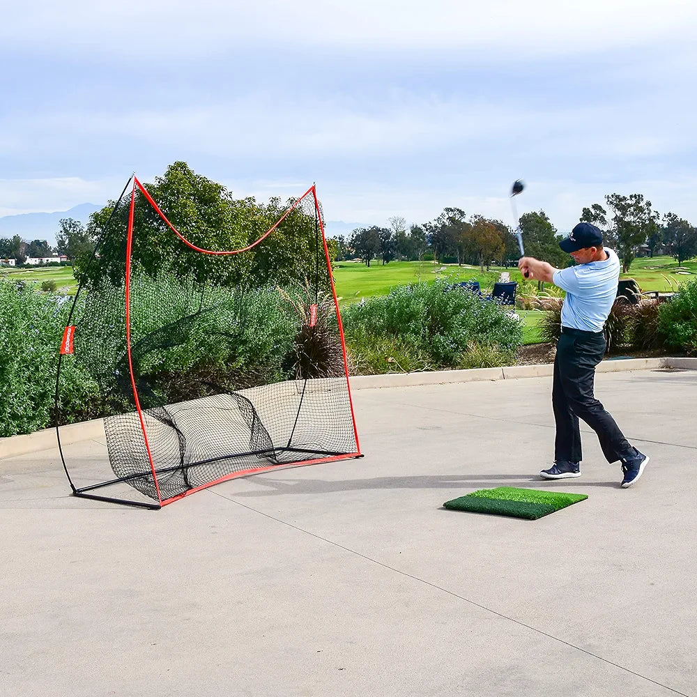 GoSports Golf Practice Hitting Net - Choose Between Huge 10 x 7 ft or 7 x 7 ft Nets - Personal Driving Range for Indoor or Outdoor Use - Designed by Golfers for Golfers