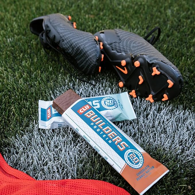 CLIF Builders - Cookies 'n Cream Flavor - Plant Based Protein Bars - Gluten Free - Non-GMO - Low Glycemic - 20g Protein - 2.4 oz. (12 Count)